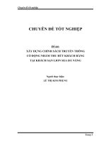 XÂY DỰNG CHÍNH SÁCH TRUYỀN THÔNG CỔ ĐỘNG NHẰM THU HÚT KH tại KS LION SEA đn