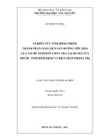 Nghiên cứu tình hình nhiễm thành phần loài giun sán đường tiêu hóa của vịt đẻ nuôi bán chăn thả tại huyện tuy phước tỉnh bình định và biện pháp phòng trị 