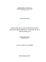 Đánh giá hiệu quả giao rừng, khoán bảo vệ rừng theo quyết định 304 2005 qđ TTG tại 02 huyện chư sê và chư pưh, tỉnh gia lai 