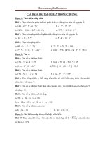 CÁC DẠNG TOÁN CƠ BẢN VỀ SỐ TỰ NHIÊN LỚP 6