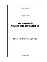 Thực hiện pháp luật về bảo hiểm xã hội ở việt nam hiện nay 