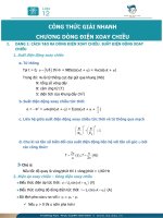 công thức giải nhanh vật lý 12