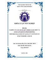 Nghiên cứu xây dựng quy trình tách chiết và tinh sạch kháng sinh demethyl dihydrochalcomycin tạo ra từ steptomyces sp kctc0041bp ger mi