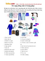 Từ vựng tiếng Anh về trang phục