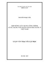 Hợp đồng xây dựng công trình có sử dụng vốn ngân sách nhà nước ở việt nam 