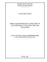 Chiến lược kinh doanh của tổng công ty xuất nhập khẩu và xây dựng việt nam (VINACONEX) 