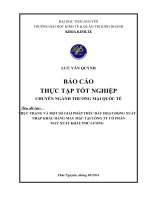 THỰC TRẠNG và một số GIẢI PHÁP THÚC đẩy HOẠT ĐỘNG XUẤT NHẬP KHẨU HÀNG MAY mặc tại CÔNG TY cổ PHẦN  MAY XUẤT KHẨU PHÚ LƯƠNG