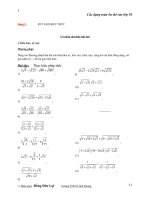 Các dạng toán ôn thi lớp 10