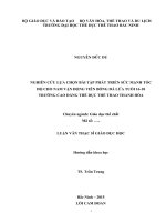 Nghiên cứu lựa chọn bài tập phát triển sức mạnh tốc độ cho nam vđv bóng đá lứa tuổi 16 18 TRƯỜNG CAO ĐẲNG THỂ DỤC THỂ THAO THANH HÓA