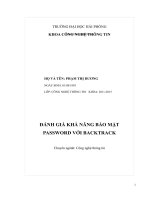 Đánh giá khả năng bảo mật password với Backtrack