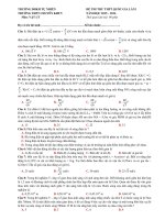 Bộ đề thi thử (số 2) THPT quốc gia môn vật lý năm 2016 (có đáp án)