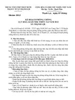 KẾ HOẠCH PHÒNG CHỐNG LỤT BÃO GIẢM NHẸ THIÊN TAI NĂM 2012 XÃ THẠNH LỢI