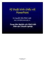 Chuyên đề kỹ thuật trình chiếu powerpoint