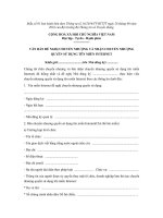 Mẫu đề nghị chuyển nhượng và nhận chuyển nhượng quyền sử dụng tên miền Internet