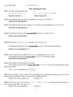 Ôn tập phần mặt cầu  tích phân