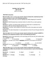 Đề thi thử THPT quốc gia môn anh 2016 (kèm đáp án)