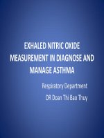 Exhaled nitric oxide measurement in asthma 