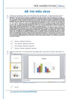 Trắc nghiệm môn tin học đại cương đại học y dược TpHCM