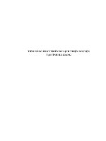 Tiềm năng phát triển du lịch thiện nguyện tại tỉnh hà giang