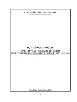 TỔNG THỂ PHÁT TRIỂN KINH TẾ - XÃ HỘI TỈNH VĨNH PHÚC ĐẾN NĂM 2020 VÀ TẦM NHÌN ĐẾN NĂM 2030