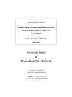 Regional economic integration and its impacts on growth, income distribution and poverty in east asia; ACGE analysis