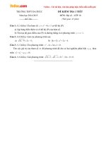 Đề thi giữa học kì 1 môn Toán lớp 10 trường THPT Đa Phúc, Hà Nội năm học 2014 - 2015