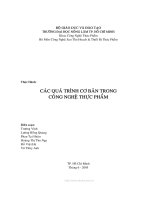 BÁO CÁO THỰC HÀNH - Các quá trình cơ bản trong công nghệ thực phẩm