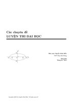 Các chuyên đề luyện thi đại học môn Toán