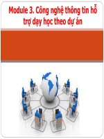Công nghệ thông tin hỗ trợ dạy học theo dự án