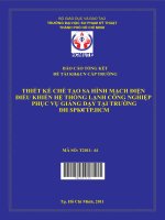 thiết kế chế tạo sa hình mạch điện điều khiển hệ thống lạnh công nghiệp phục vụ giảng dạy tại trường đh spkttp hcm 