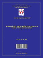 đánh giá mức độ ô nhiễm kim loại nặng trong nước sông sài gòn