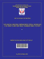 xây dựng chương trình phân tích, đánh giá câu hỏi và đề thi trắc nghiệm trực tuyến 