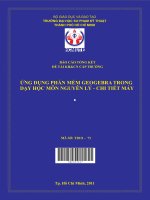 ứng dụng phần mềm geogebra trong dạy học môn nguyên lý   chi tiết máy 