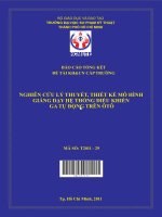 nghiên cứu lý thuyết, thiết kế mô hình giảng dạy hệ thống điều khiển ga tự động trên ôtô 