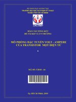 mô phỏng đặc tuyến volt – ampere của transistor một điện tử 