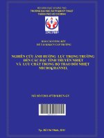 nghiên cứu ảnh hưởng lực trọng trường đến các đặc tính truyền nhiệt và lưu chất trong bộ trao đổi nhiệt microchannel 