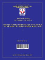 chế tạo vật liệu nhiệt phát quang caso4 dy3+ và xác định các thông số động học của nó 
