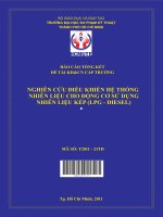 nghiên cứu điều khiển hệ thống nhiên liệu cho động cơ sử dụng nhiên liệu kép (lpg   diesel)