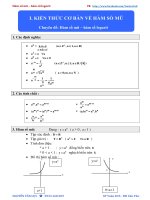 NỘI DUNG 1  KIẾN THỨC cơ bản về hàm số mũ 