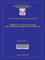 nghiên cứu xử lý nước thải dệt nhuộm bằng phương pháp keo tụ 