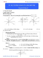 NỘI DUNG 4  sự TƯƠNG GIAO của HAI đồ THỊ 