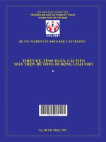 thiết kế, tính toán, cải tiến máy trộn bê tông di động loại nhỏ 