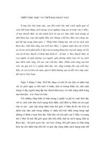 TIỂU LUẬN TRIẾT HỌC - TRIẾT HỌC MÁC XÍT VÀ THỜI ĐẠI NGÀY NAY