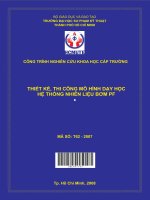 thiết kế, thi công mô hình dạy học hệ thống nhiên liệu bơm pf 