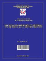 xây dựng giáo trình điện tử mô phỏng các hệ thống xử lý khí thải trên ôtô 