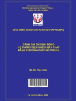 đánh giá ổn định động hệ thống điện nhiều máy phát bằng phương pháp mô phỏng 