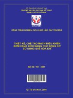 thiết kế, chế tạo mạch điều khiển bơm xăng kiểu màng cho động cơ sử dụng chế hòa khí 