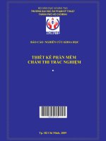 thiết kế phần mềm chấm thi trắc nghiệm 
