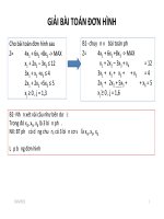Một số phương pháp giải bài toán tối ưu hóa và qui hoạch tuyến tính