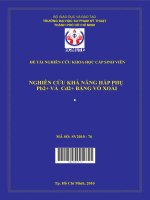 nghiên cứu khả năng hấp phụ pb2+ và cd2+ bằng vỏ xoài 